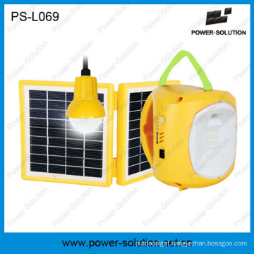 Mini Qualified 4500mAh/6V Solar Lantern with Mobile Phone Charger and Bulb for Room (PS-L069)